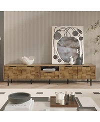 sumyeg 78" Wood Cabinet Tv Stand Consoles with Storage