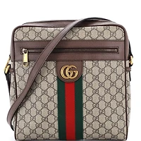 Pre-Owned Gucci Medium Ophidia Messenger Bag Gg Coated Canvas