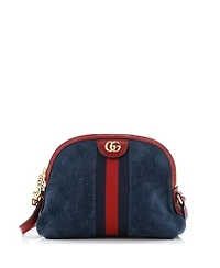 Pre-Owned Gucci Small Ophidia Dome Shoulder Bag Suede