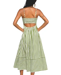 Cupshe Women's So Grounding Striped Maxi Beach Dress