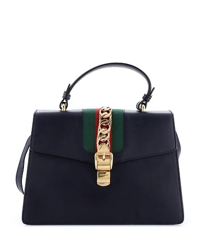 Pre-Owned Gucci Medium Sylvie Top Handle Bag Leather