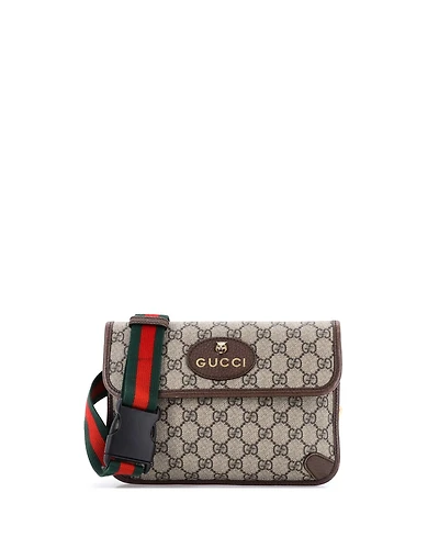 Pre-Owned Gucci Neo Vintage Flap Belt Bag Gg Coated Canvas