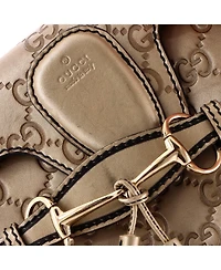 Pre-Owned Gucci Small Emily Chain Flap Shoulder Bag Guccissima Leather