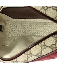 Pre-Owned Gucci Small Zip Crossbody Bag Gg Coated Canvas and Quilted Mini Gg Canvas