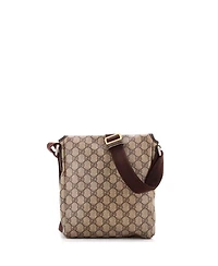 Pre-Owned Gucci Small Flap Messenger Gg Coated Canvas
