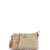 Pre-Owned Gucci Small Web Strap Messenger Bag Gg Canvas