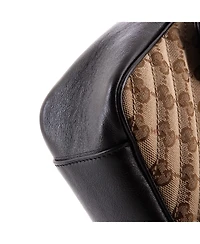 Pre-Owned Gucci Small Gg Marmont Flap Bag Diagonal Quilted Gg Canvas with Leather