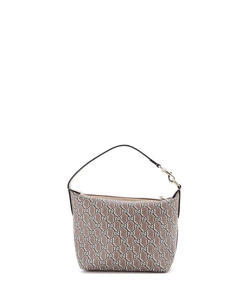 Pre-Owned Gucci Super Mini Ophidia Zip Shoulder Bag Gg Shadow Coated Canvas