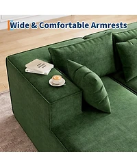 gaomon Modular L-Shaped Sectional Sofa, Cloud Couch with Deep Seat, Upholstered Chenille