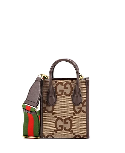 Pre-Owned Gucci Mini Vertical Tote Jumbo Gg Canvas