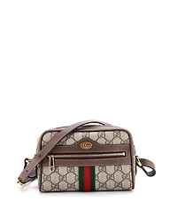 Pre-Owned Gucci Mini Ophidia Shoulder Bag Gg Coated Canvas