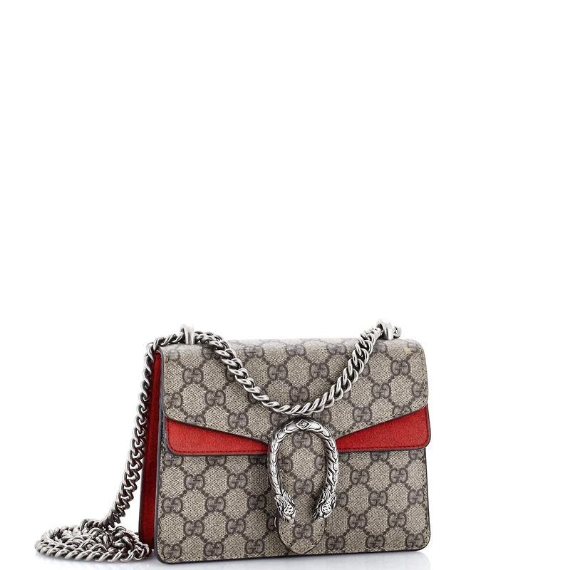Pre-Owned Gucci Mini Dionysus Bag Gg Coated Canvas