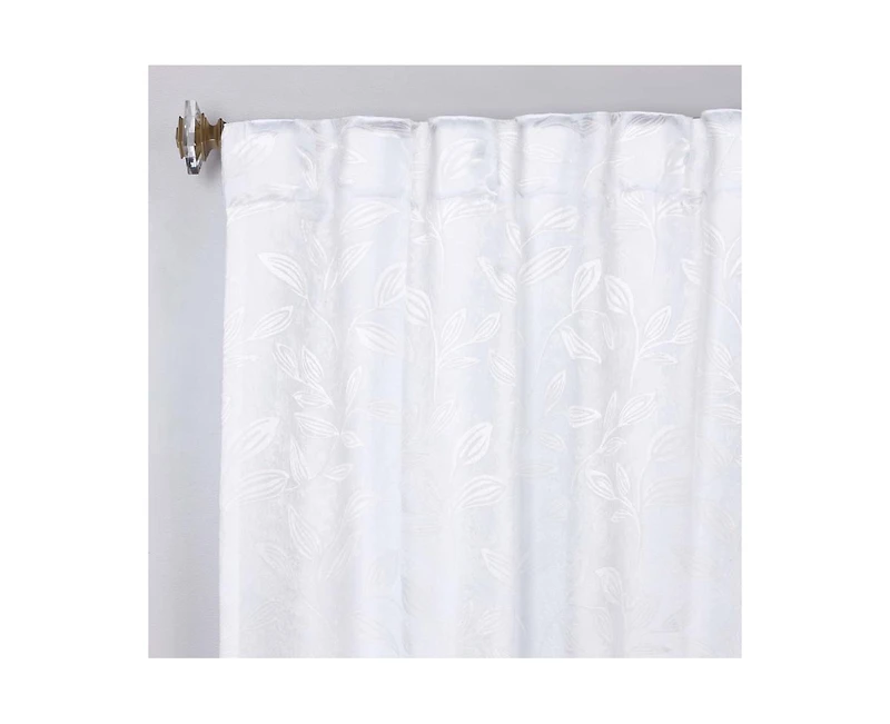 Superior Leaves Machine Washable Room Darkening Blackout Curtains with Back Tabs