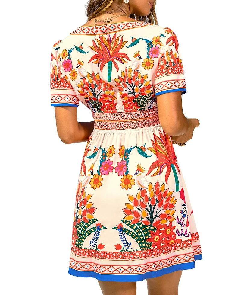 Cupshe Women's So Eccentric Tropical Mini Beach Dress