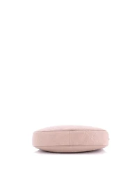 Pre-Owned Gucci Large Emblem Half Moon Shoulder Bag Gg Embossed Leather