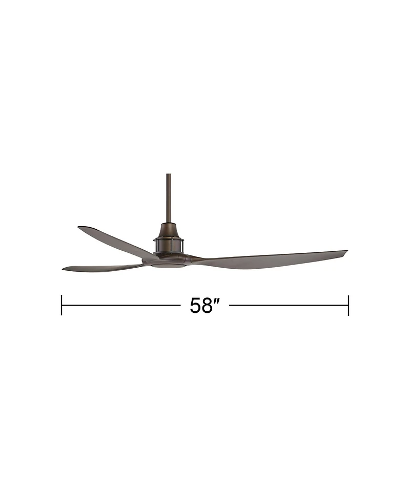 Casa Vieja 58" Modern Indoor Outdoor Ceiling Fan with Remote