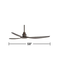 Casa Vieja 58" Modern Indoor Outdoor Ceiling Fan with Remote