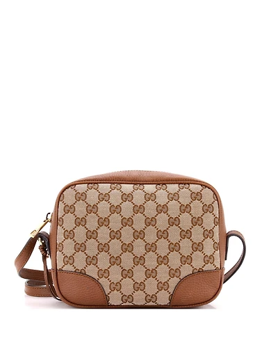 Pre-Owned Gucci Mini Bree Disco Crossbody Bag Gg Canvas with Leather