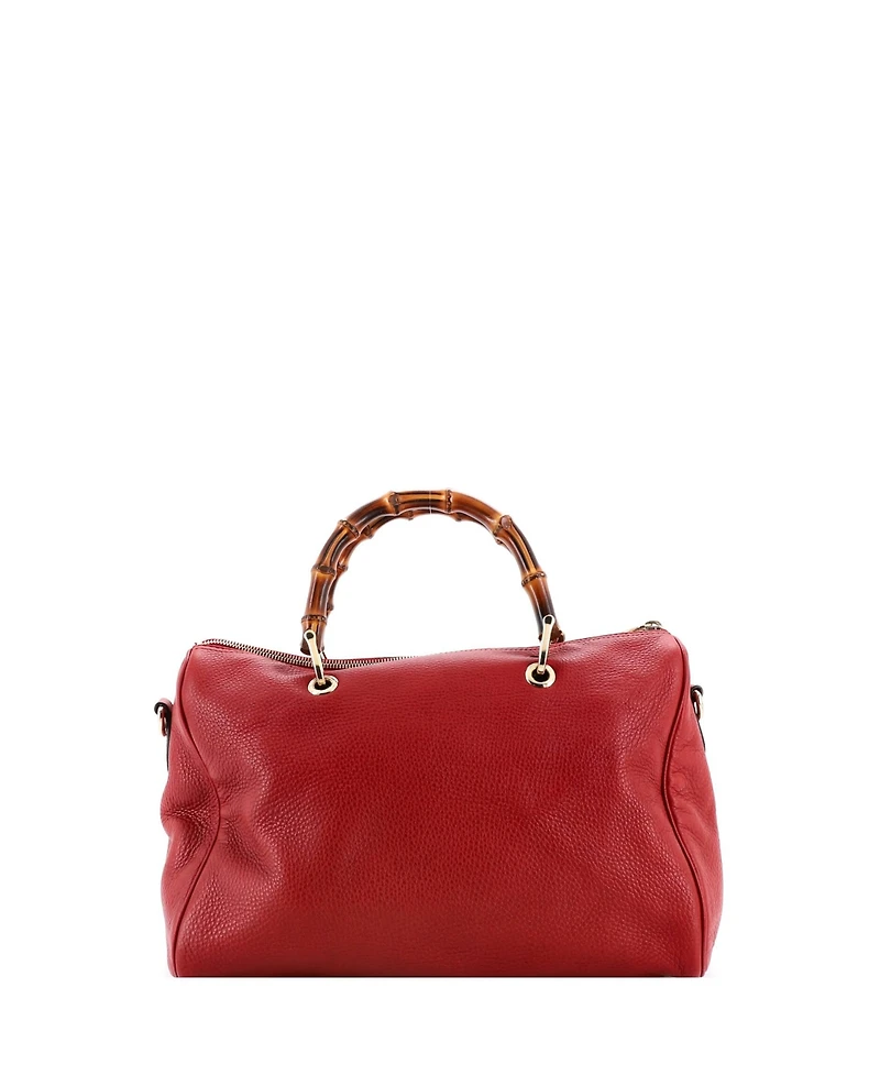 Pre-Owned Gucci Medium Bamboo Shopper Boston Bag Leather
