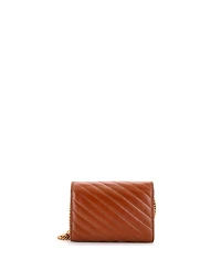 Pre-Owned Gucci Mini Gg Marmont Chain Wallet Matelasse Leather