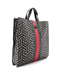 Pre-Owned Gucci Convertible Soft Open Tote Caleido Gg Coated Canvas