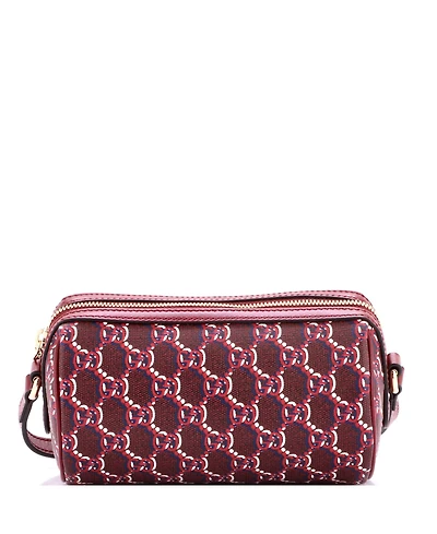 Pre-Owned Gucci Mini Roller Crossbody Bag Gg Shadow Leather