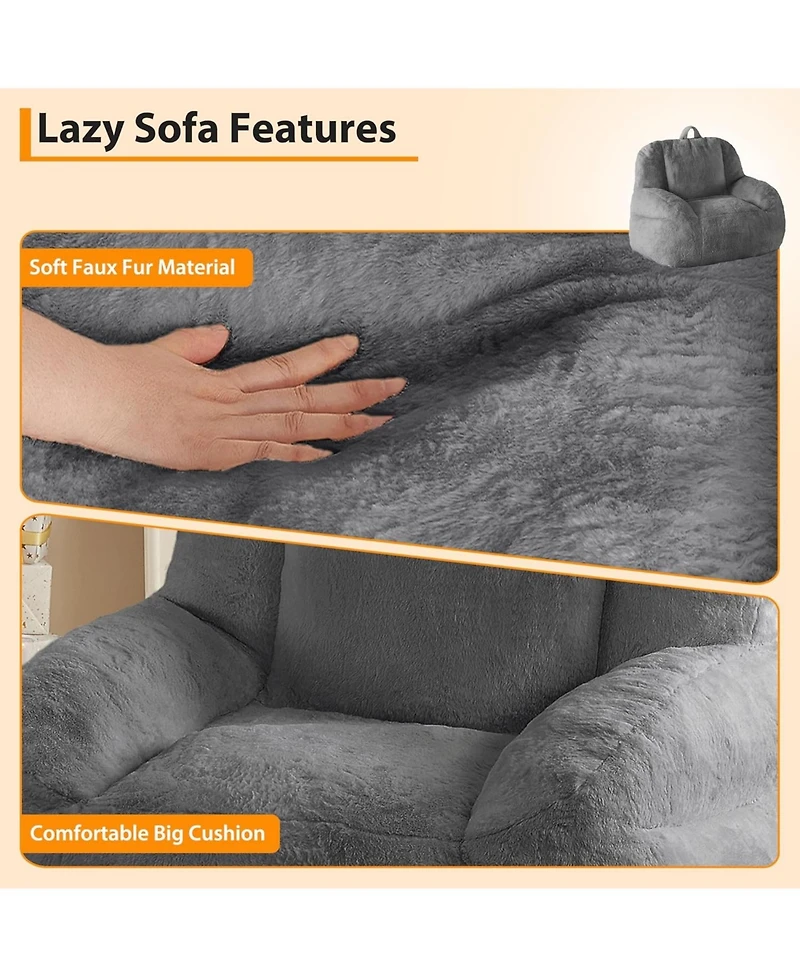 gaomon Large Bean Bag Chair with Filling, Soft Floor Sofa for Living Room and Bedroom