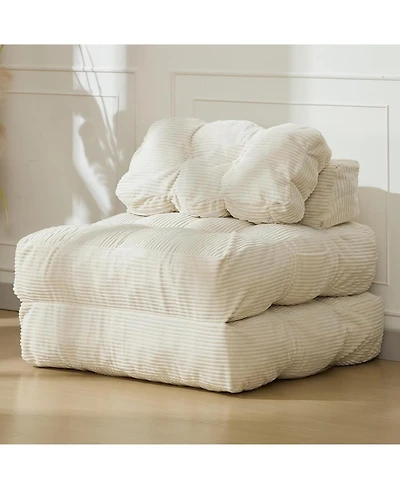 gaomon 3-in-1 Folding Sofa Bed with Pillow, Convertible Floor Sleeper Chair, No Assembly