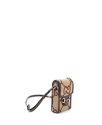 Pre-Owned Gucci Mini Horsebit 1955 Crossbody Bag Jumbo Gg Canvas