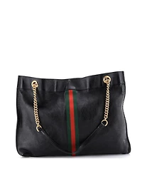 Pre-Owned Gucci Large Rajah Chain Tote Leather