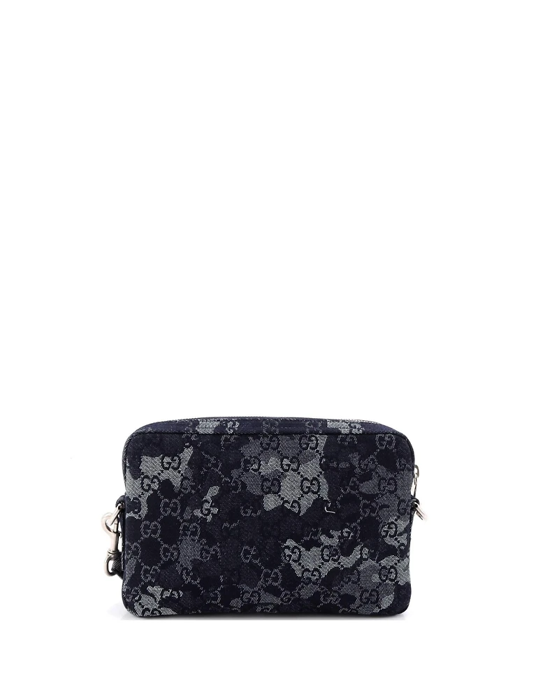 Pre-Owned Gucci Convertible Crossbody Bag Camouflage Gg Denim