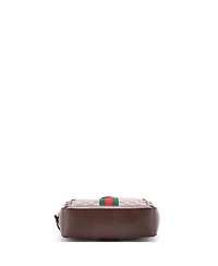 Pre-Owned Gucci Small Ophidia Zip Around Camera Bag Gg Coated Canvas
