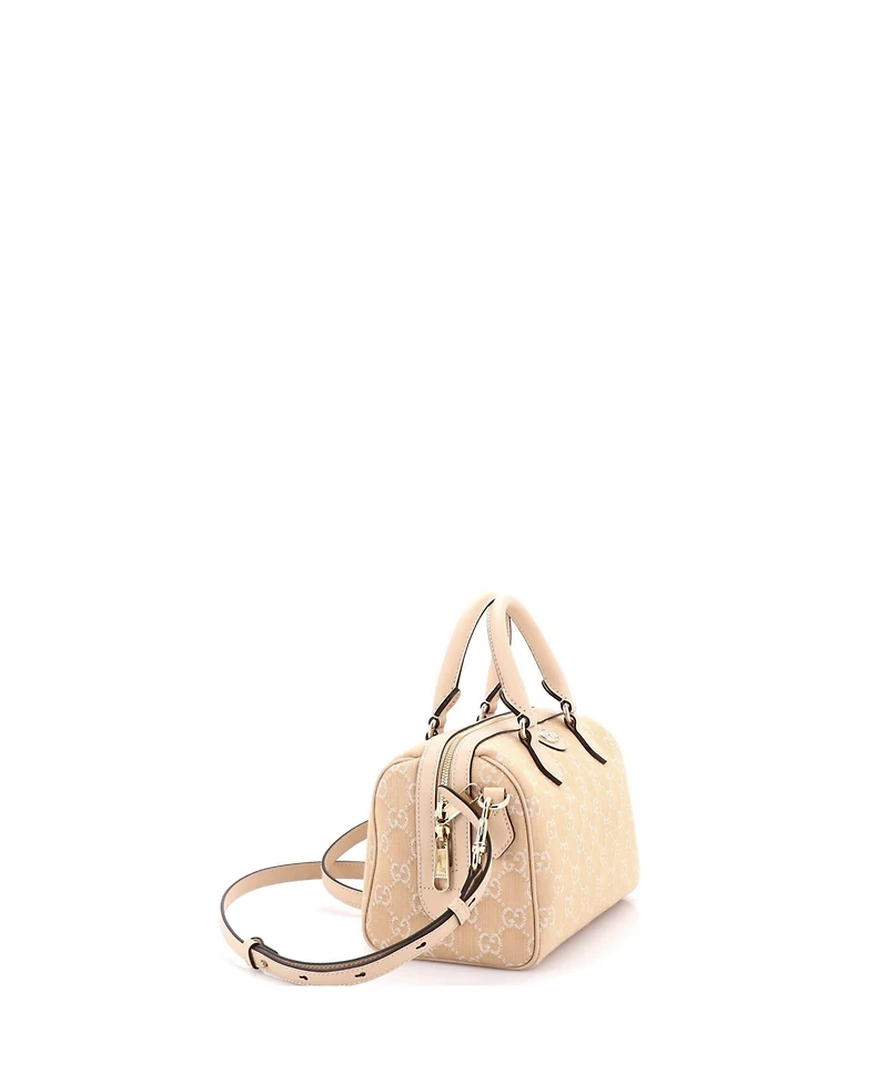 Pre-Owned Gucci Small Ophidia Convertible Boston Bag Gg Denim