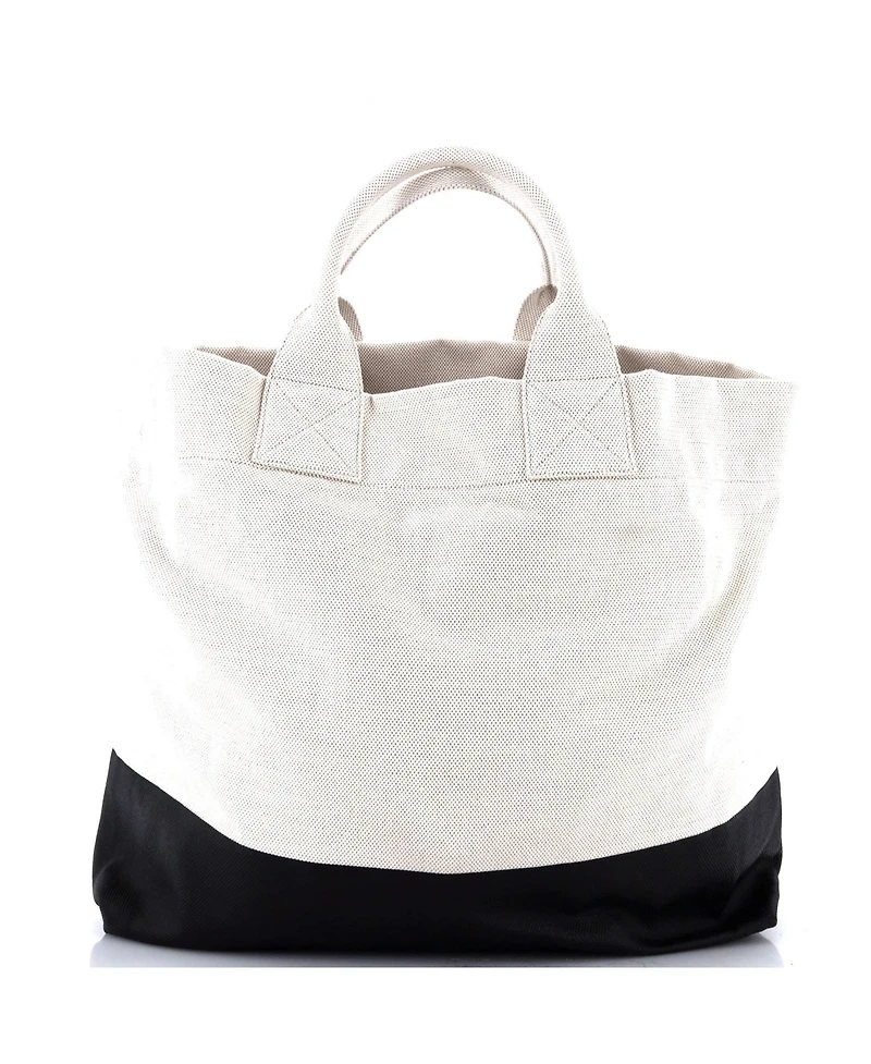 Pre-Owned Gucci Logo Embossed Open Tote Canvas
