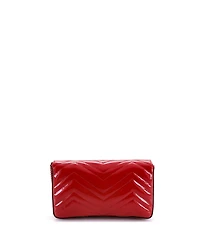 Pre-Owned Gucci Mini Gg Marmont Flap Bag Matelasse Patent