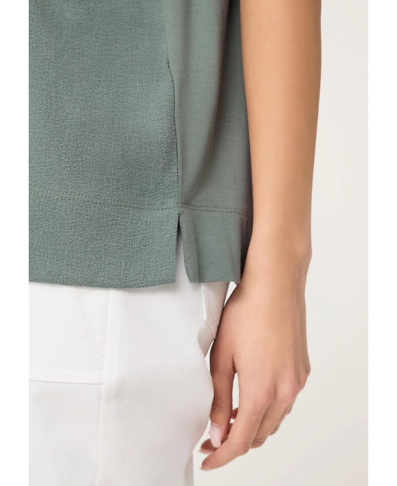 Olsen Women's Mixed Media Tunic T-Shirt