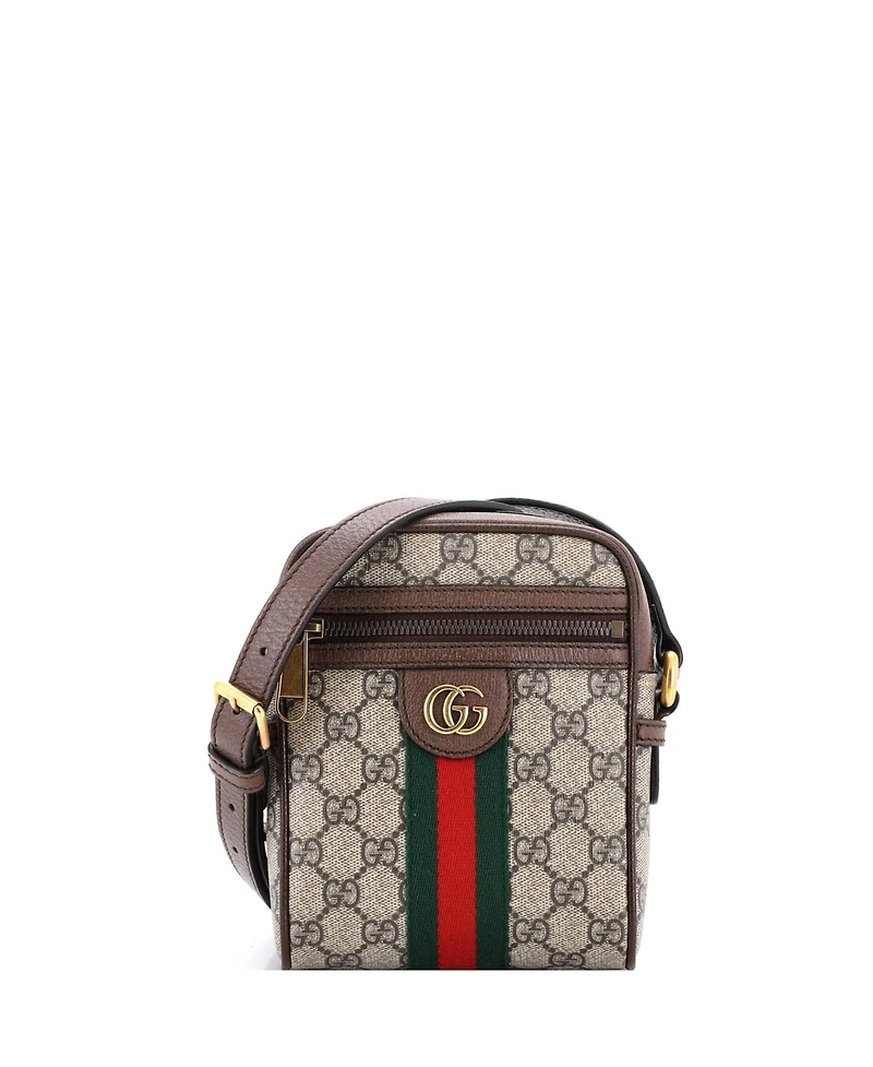 Pre-Owned Gucci Mini Ophidia Messenger Bag Gg Coated Canvas