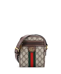 Pre-Owned Gucci Mini Ophidia Messenger Bag Gg Coated Canvas