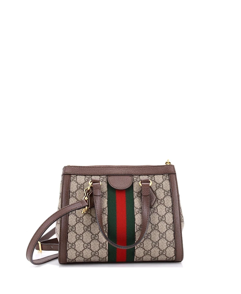 Pre-Owned Gucci Small Ophidia Top Handle Tote Gg Coated Canvas