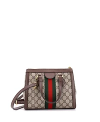 Pre-Owned Gucci Small Ophidia Top Handle Tote Gg Coated Canvas