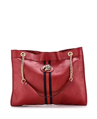 Pre-Owned Gucci Large Rajah Chain Tote Leather