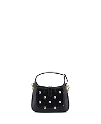 Pre-Owned Gucci Mini Jackie 1961 Chain Hobo Sequin Embellished Satin with Leather