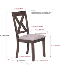 Kings Brand Furniture Set of 2 Dining Chairs