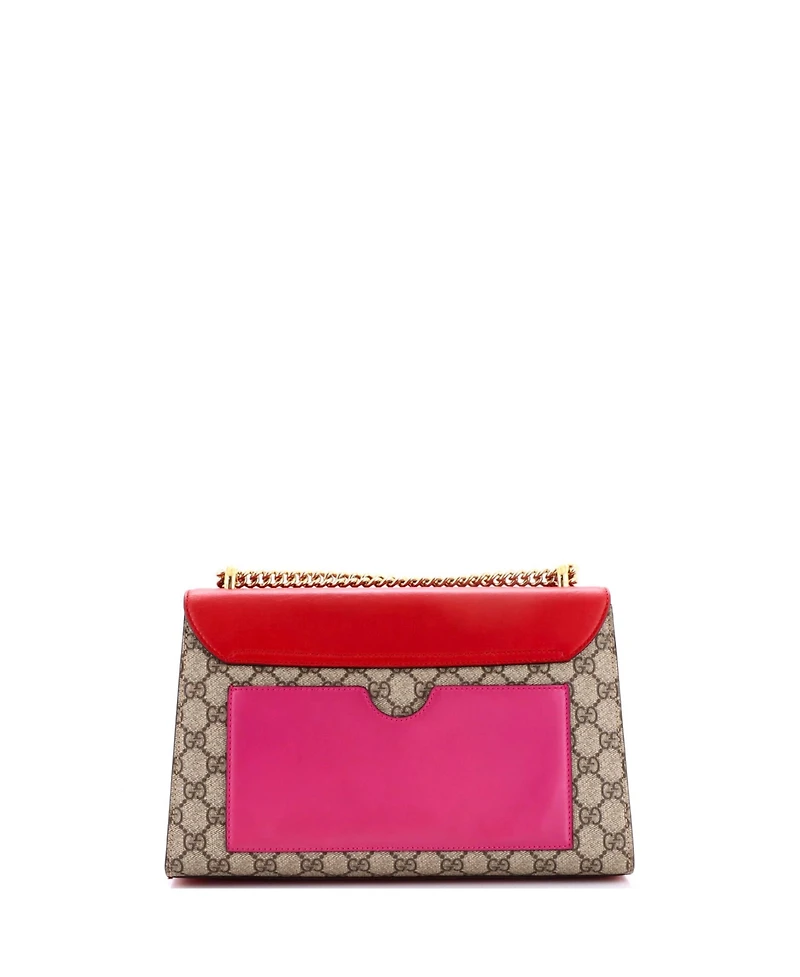 Pre-Owned Gucci Medium Padlock Shoulder Bag Gg Coated Canvas and Leather