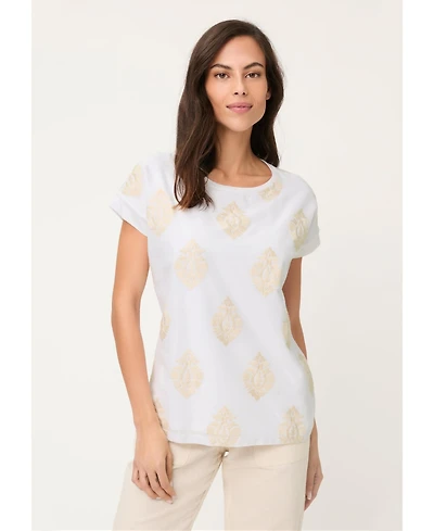 Olsen Women's Ornamental Embroidered T-Shirt