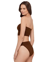 Steve Madden Women's Gold-Tone Bead Keyhole Tube Bikini Top