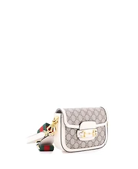 Pre-Owned Gucci Mini Horsebit 1955 Shoulder Bag Gg Coated Canvas with Leather