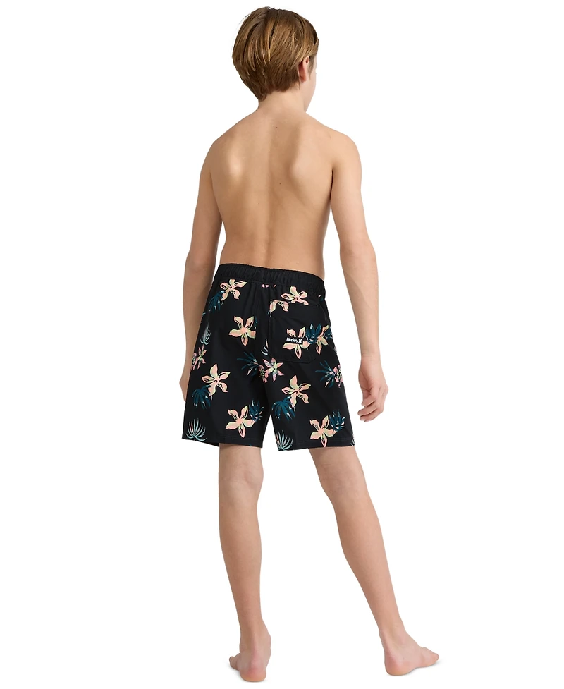 Hurley Boys' 8-18 Floral Pull-On Swim Trunks