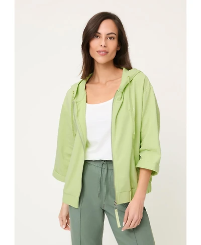 Olsen Women's Hooded Jersey Zip Jacket