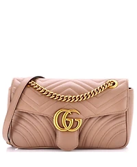 Pre-Owned Gucci Gg Marmont Flap Bag Matelasse Leather